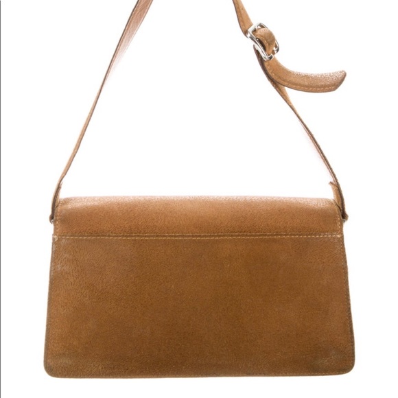 Leather suede shoulder designer purse from Longchamp - Picture 4 of 6